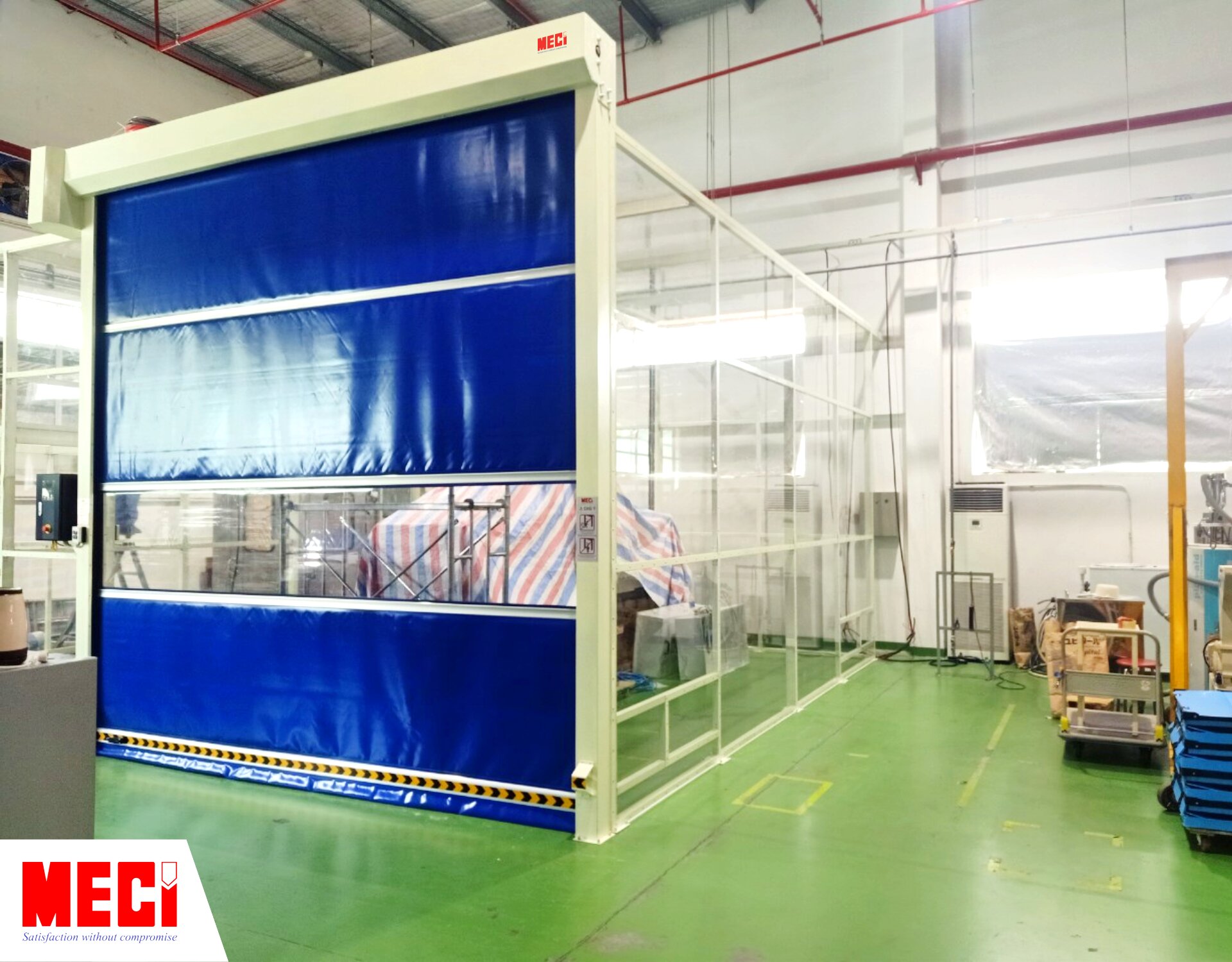 cửa cuốn nhanh PVC và vách ngăn nhựacho Hitech