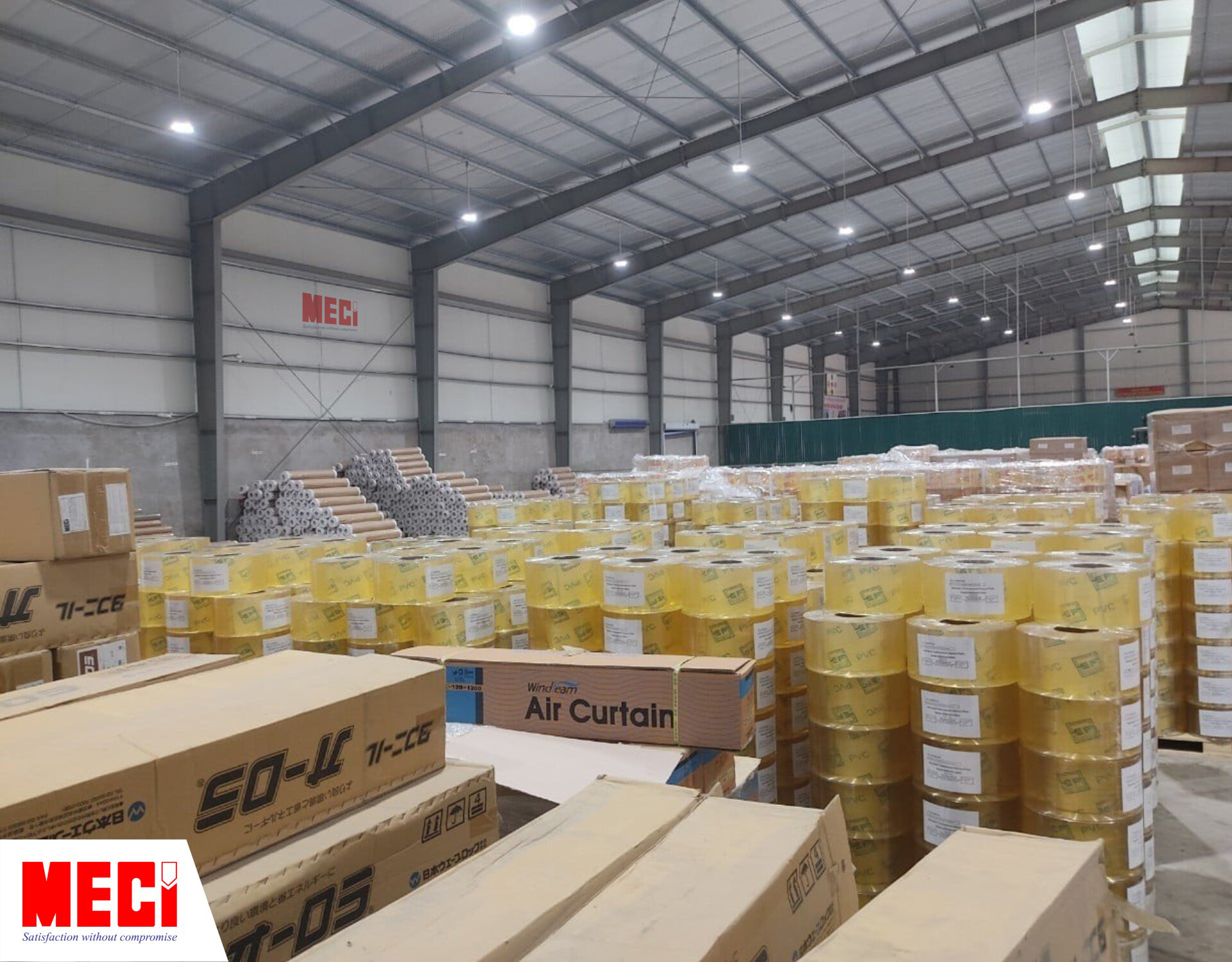 kho hàng cuộn nhựa của MECI