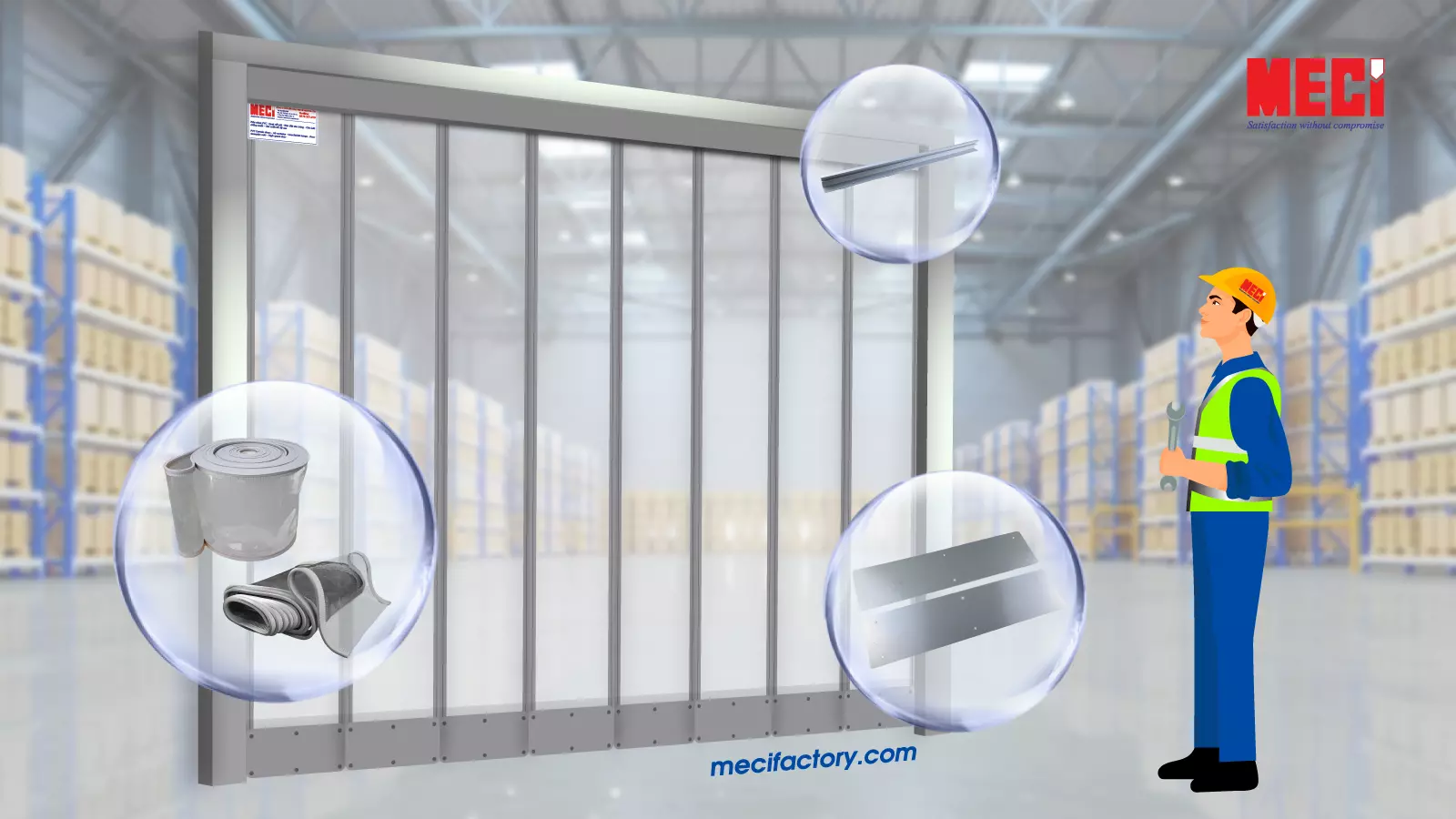 Ảnh bìa chi tiết cấu tạo rèm nhựa nam châm