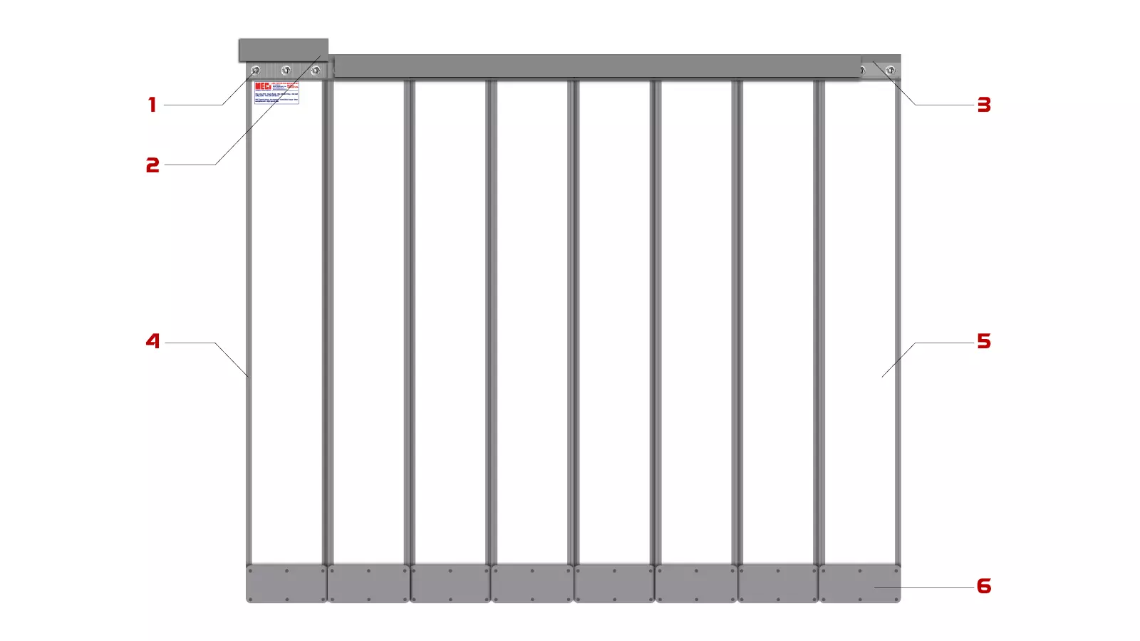 Mô hình rèm nhựa nam châm