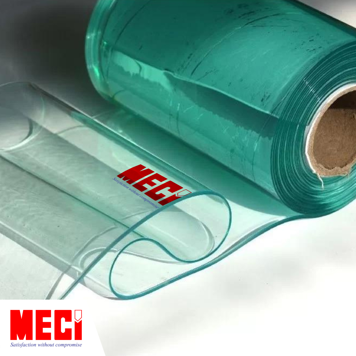 cận cảnh cuộn nhựa màu xanh ngọc