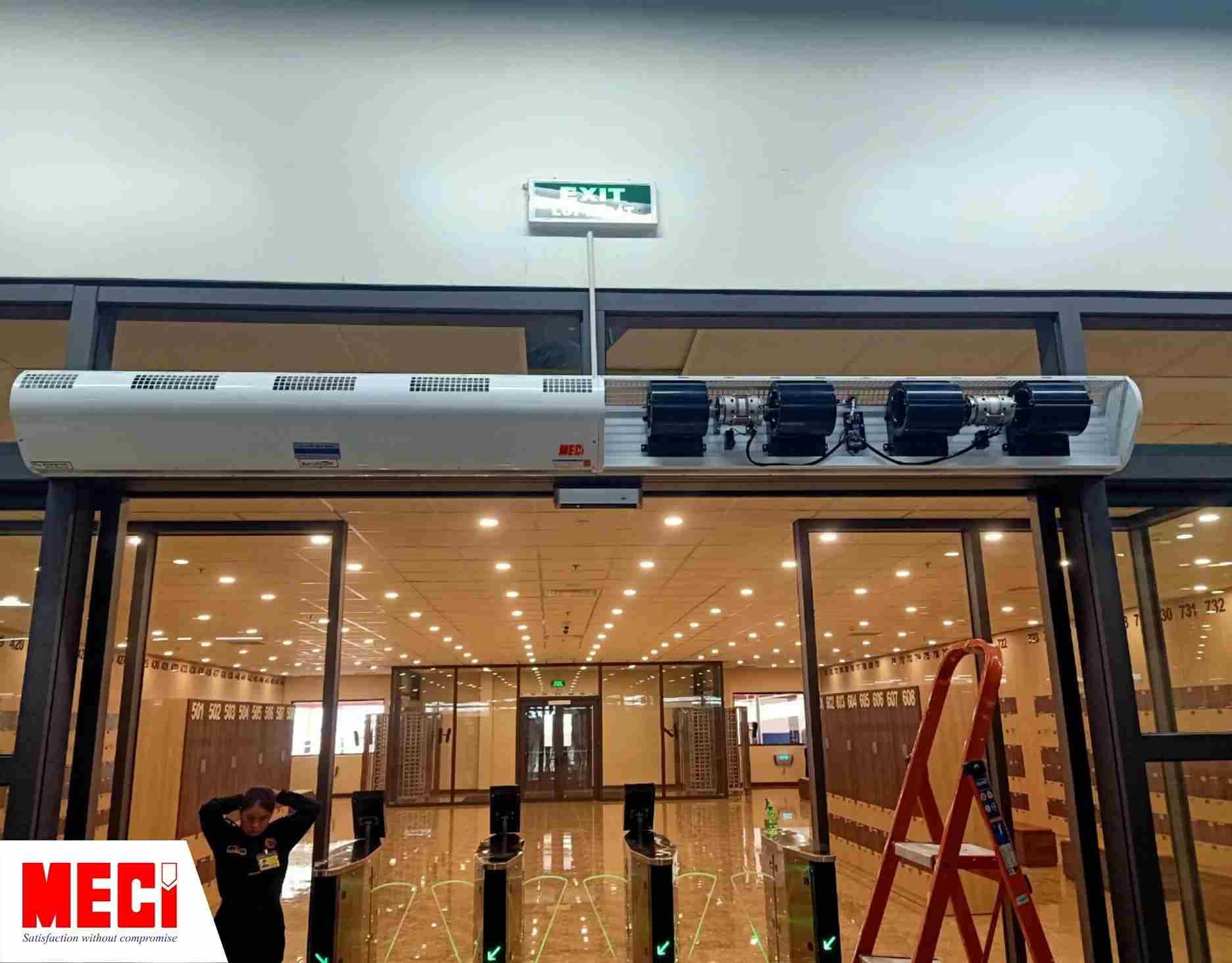 quạt cắt gió tại nhà máy Spartronics được MECI tháo ra để bảo dưỡng