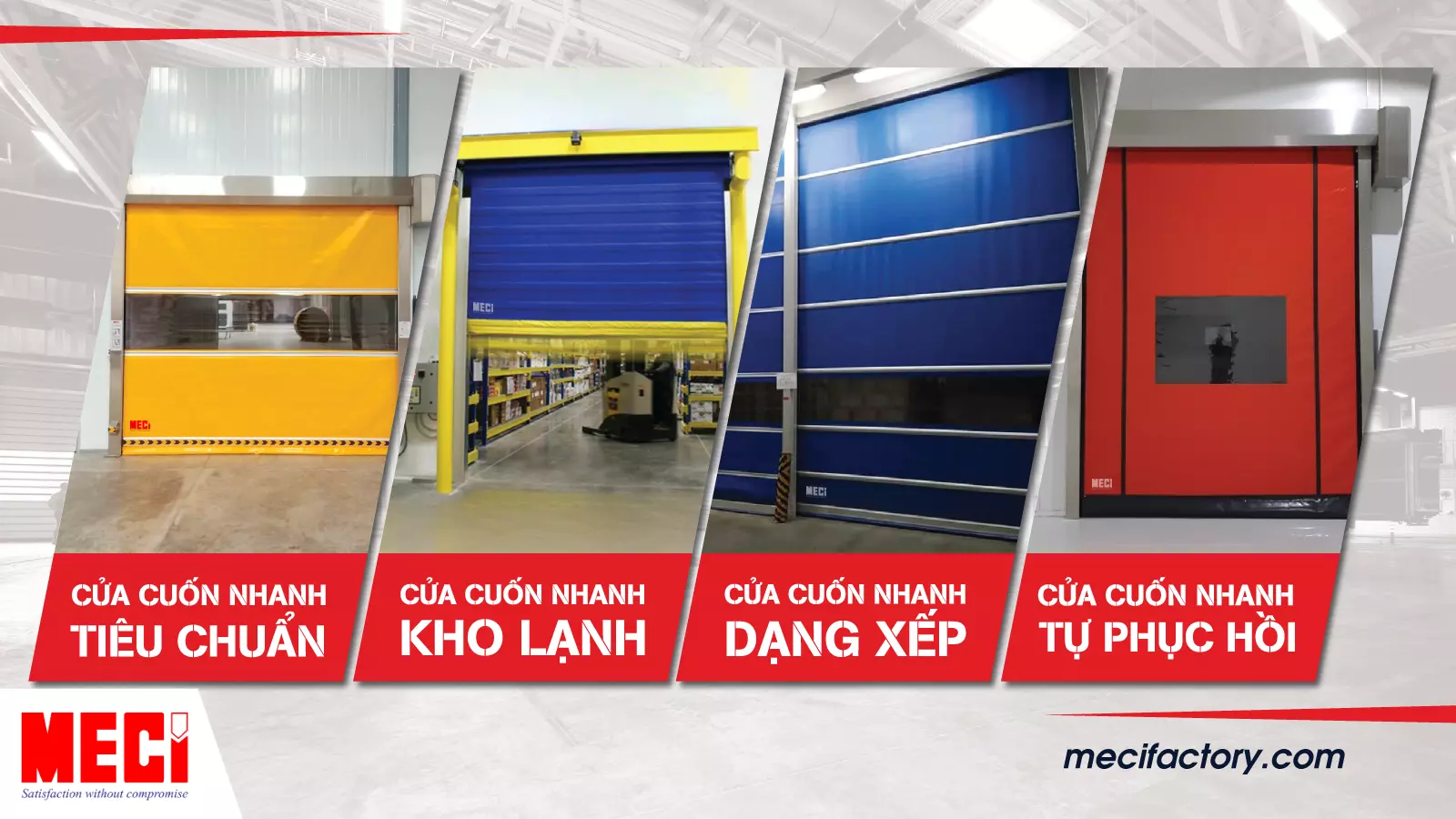 Các loại cửa cuốn nhanh PVC