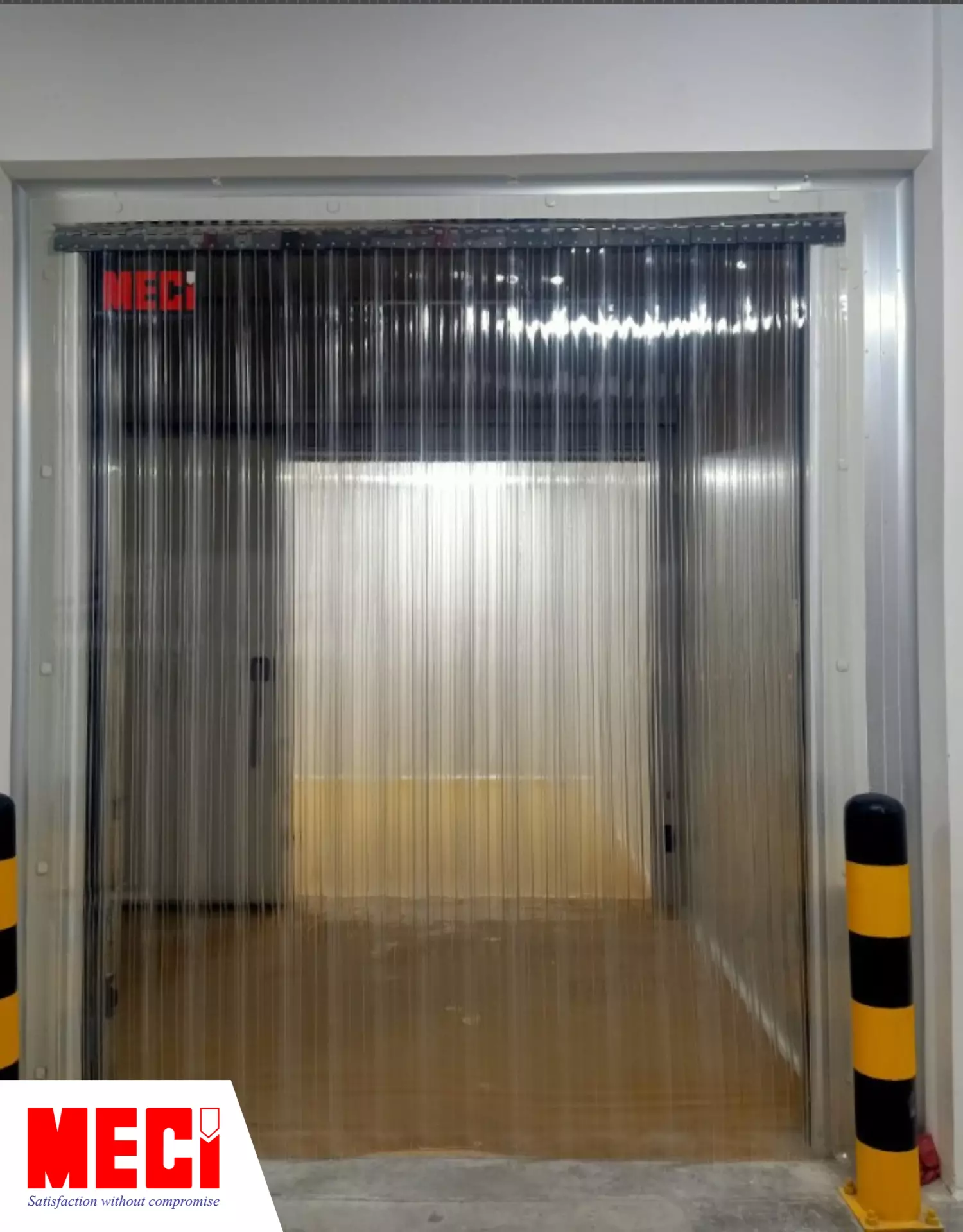 Rèm nhựa pvc lắp tại vị trí ra vào