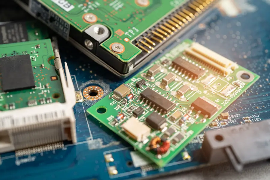 Không gian nhà máy sản xuất linh kiện điện tử