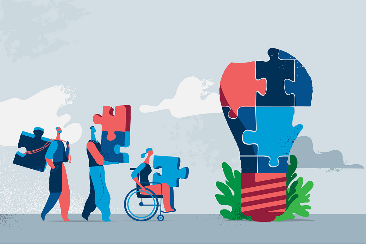 Minh họa về việc phân biệt đối xử về khác biệt giới tính, tuổi tác và người khuyết tật