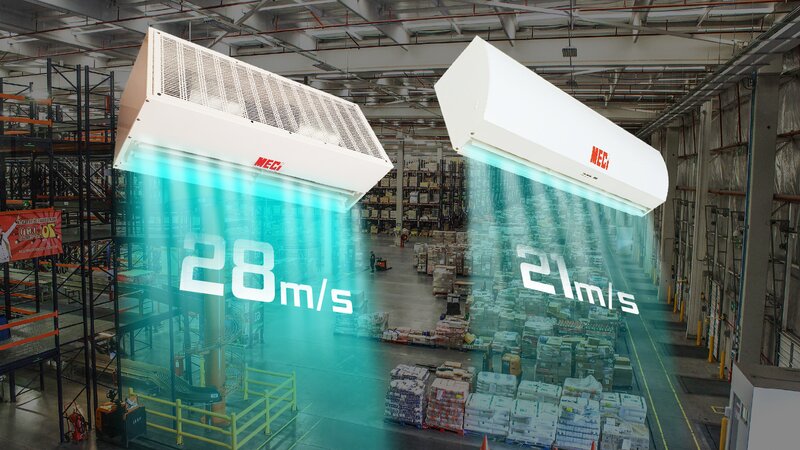 Hình ảnh so sánh quạt cắt gió công nghiệp và dân dụng về tốc độ gió thổi