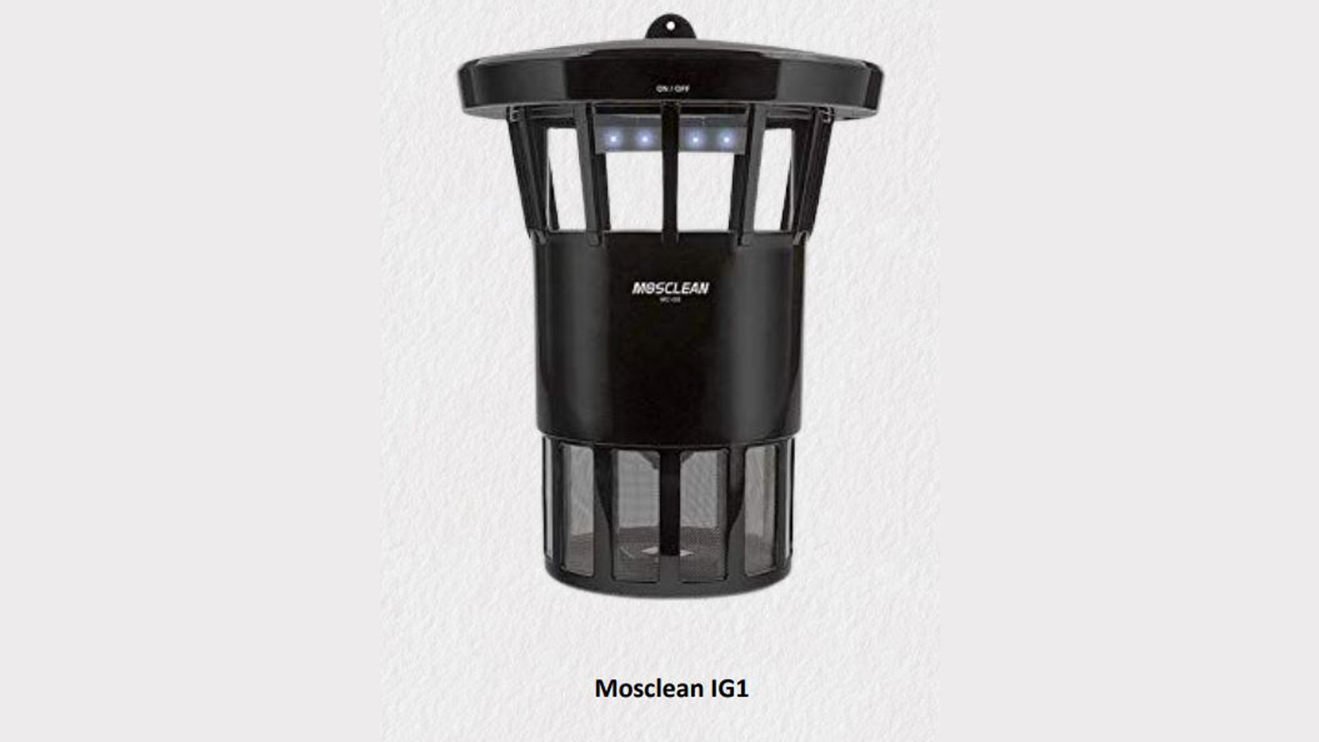 đèn bắt muỗi mosclean màu đen trên nền trắng