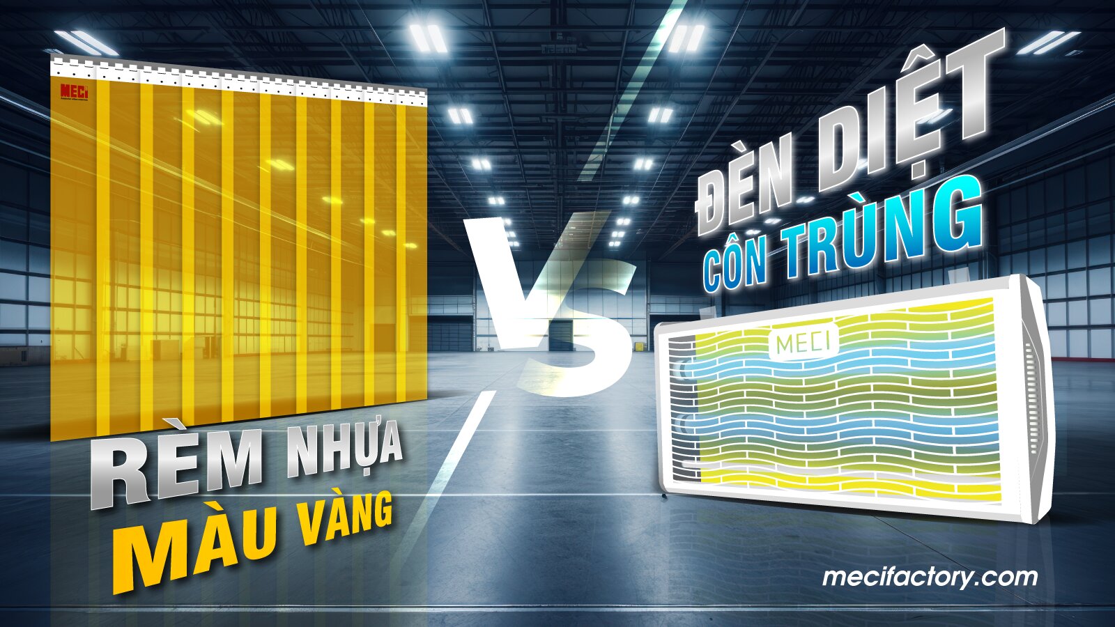 thumbnail của so sánh đèn diệt côn trùng và rèm nhựa màu vàng