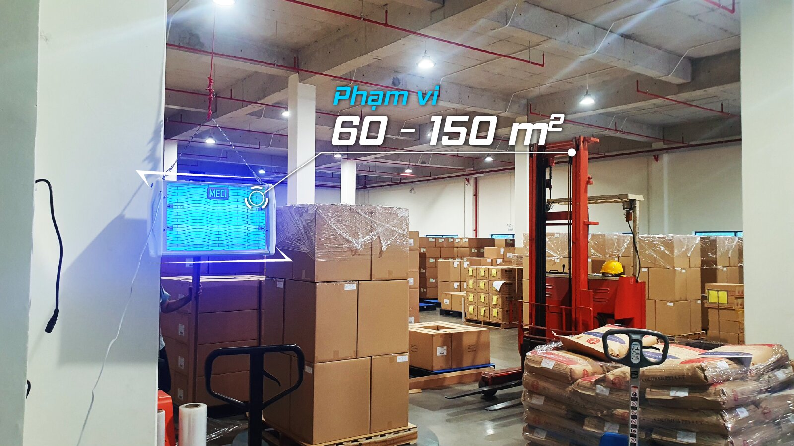 Phạm vi hoạt động của đèn diệt côn trùng là 60 - 150 m2