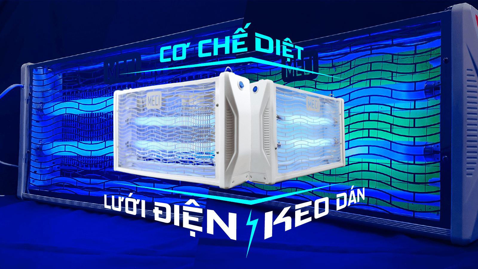 đèn diệt côn trùng có 2 cơ chế diệt là lưới điện và keo dán