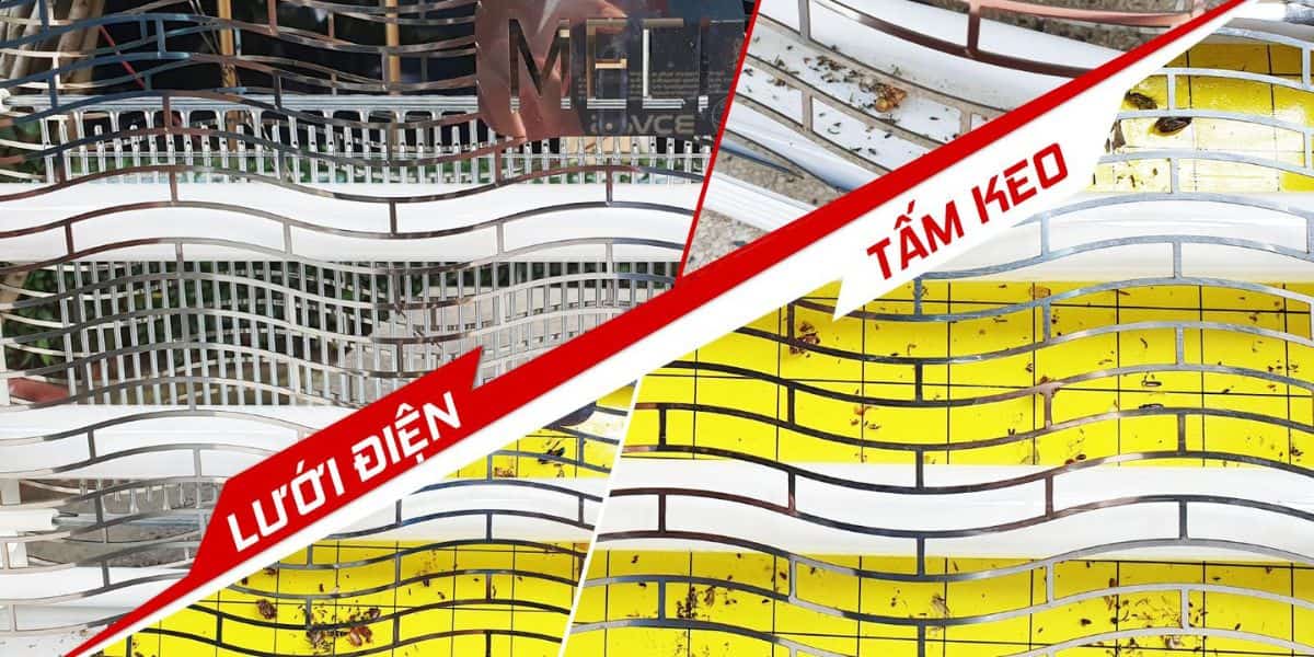 So sánh đèn diệt côn trùng keo dán và lưới điện về cơ chế hoạt động.