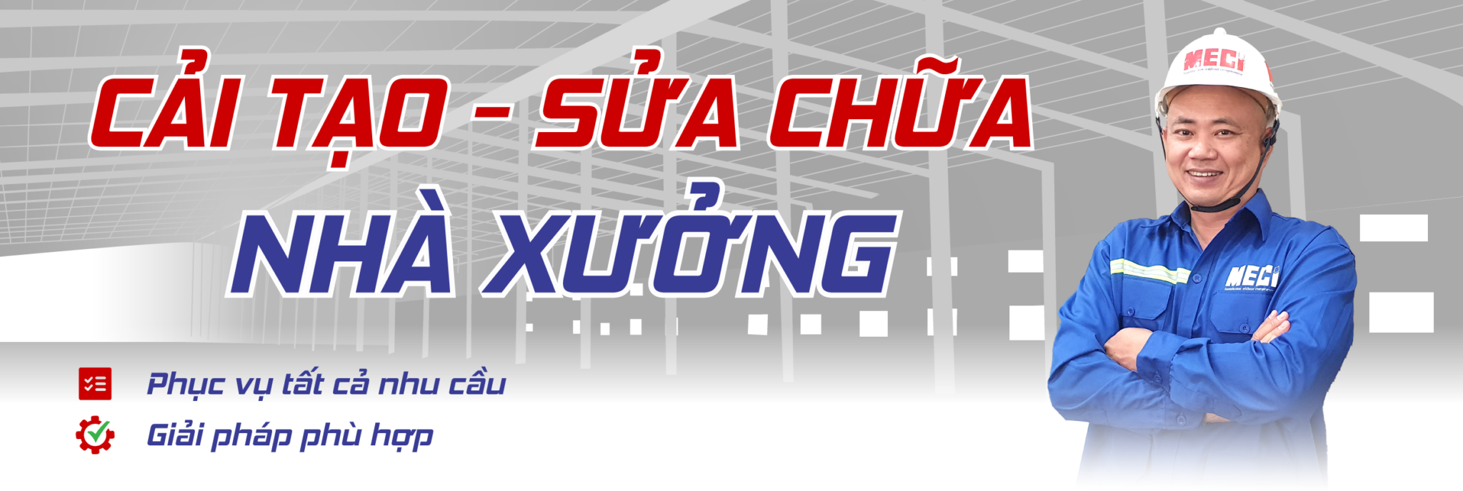 Banner Dịch vụ cải tạo sửa chữa nhà xưởng