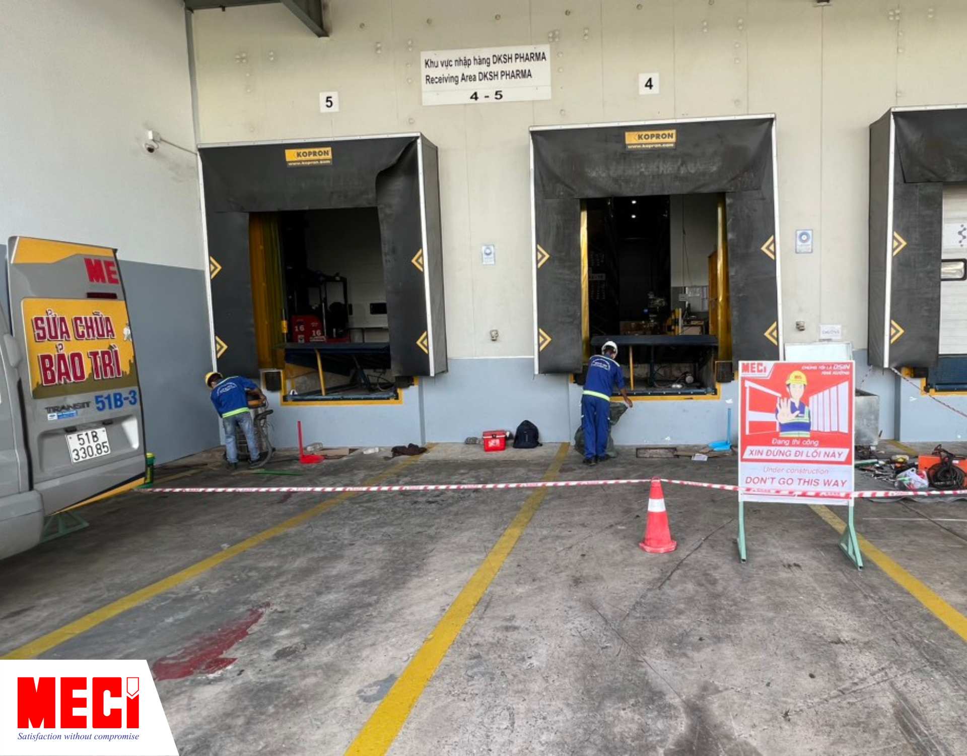 Hình ảnh thực tế của Dự án bảo dưỡng định kỳ tại DKSH