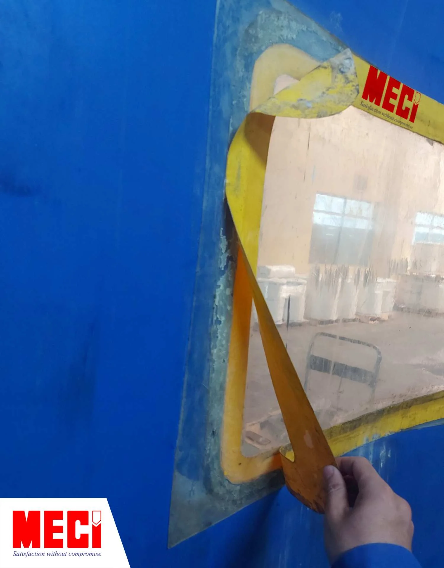 Hình ảnh thực tế của dự án Thay ô cửa sổ cửa cuốn PVC cho công ty bao bì LIKSIN