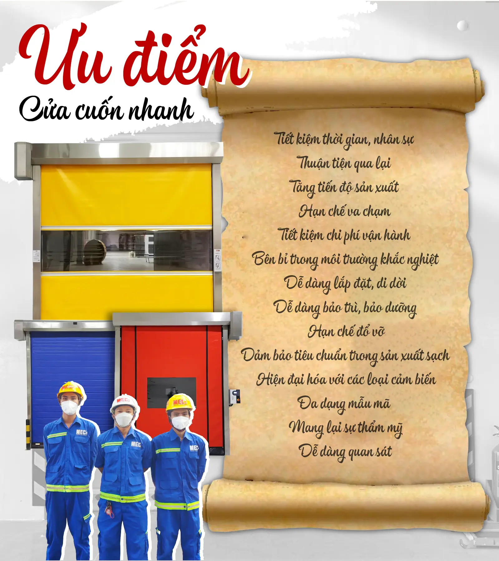 Ưu nhược điểm của Cửa cuốn nhanh - Cân nhắc trước khi mua