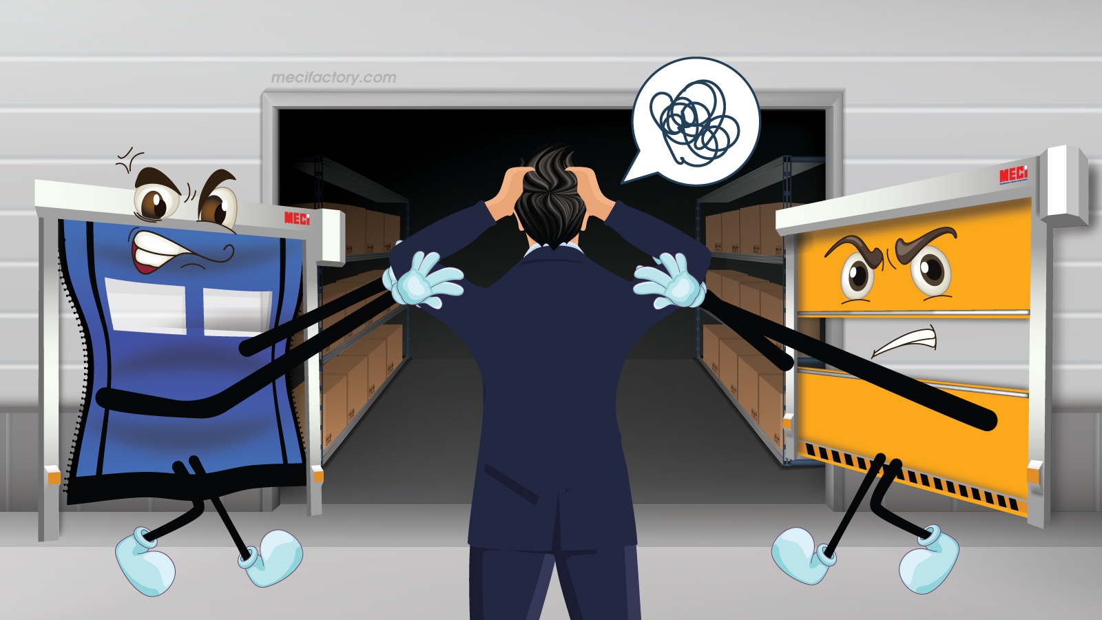 Ảnh bìa so sánh cửa cuốn nhanh tiêu chuẩn và tự phục hồi