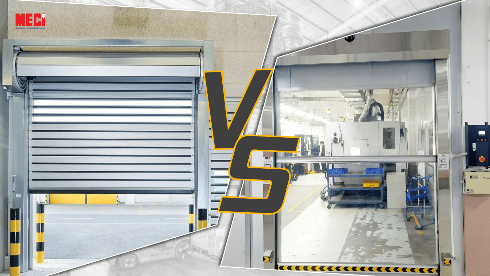 So sánh cửa cuốn nhanh PVC và cửa cuốn nan nhôm