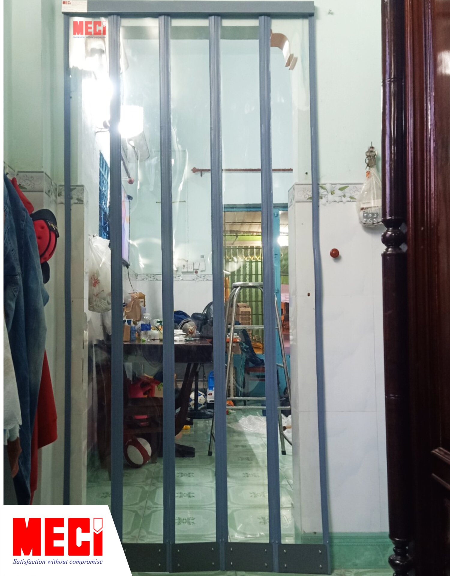 Rèm nhựa nam châm tại Đồng Nai với vị trí phòng ngủ có lắp máy lạnh