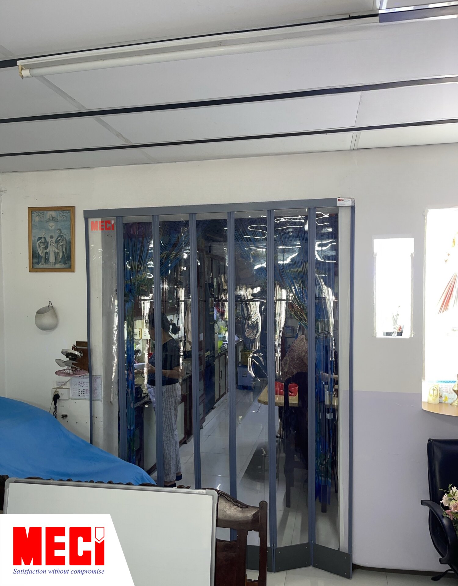 Rèm nhựa nam châm tại Đồng Nai với vị trí gần phòng bếp