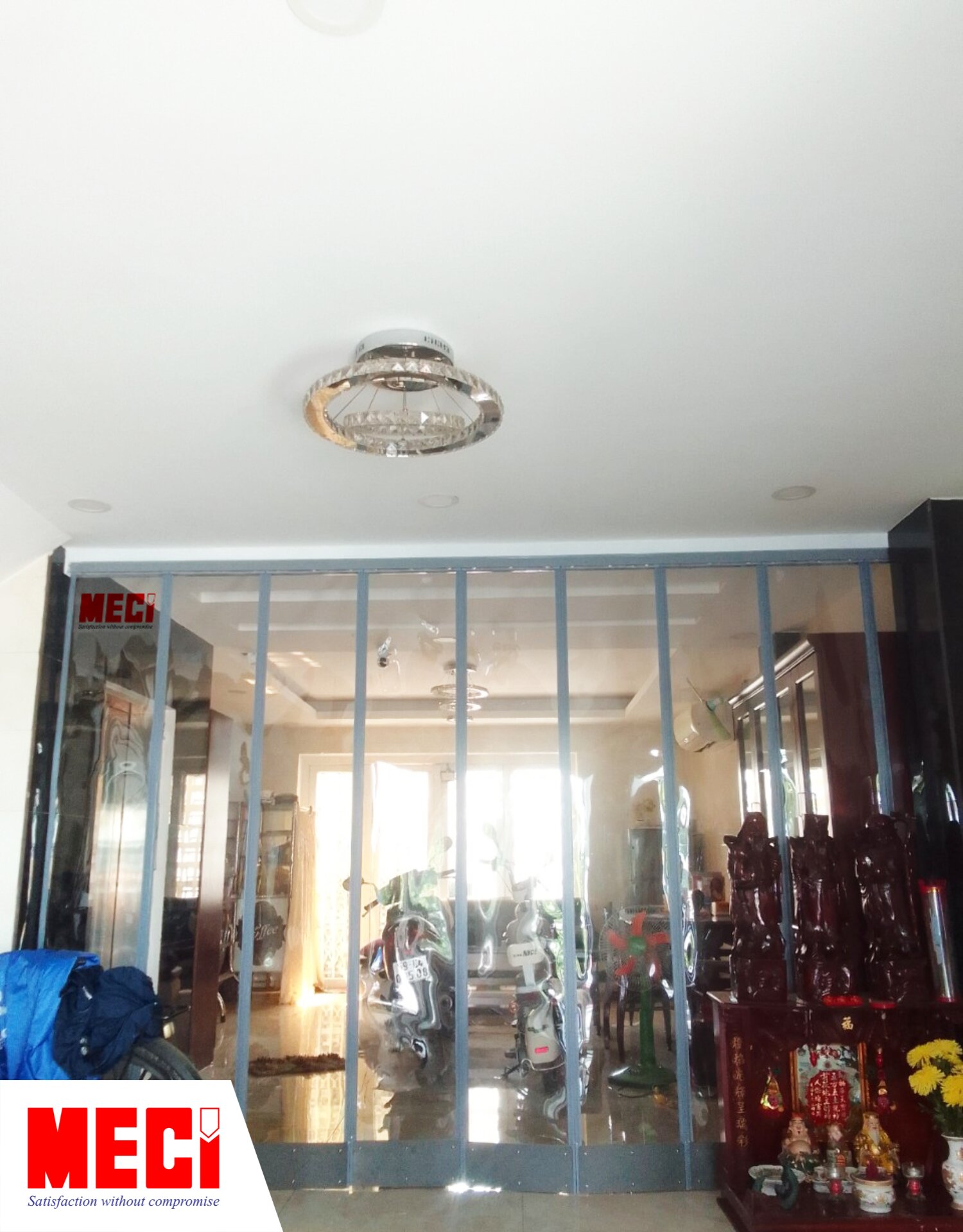 Rèm nhựa nam châm tại TP.HCM với vị trí phòng khách