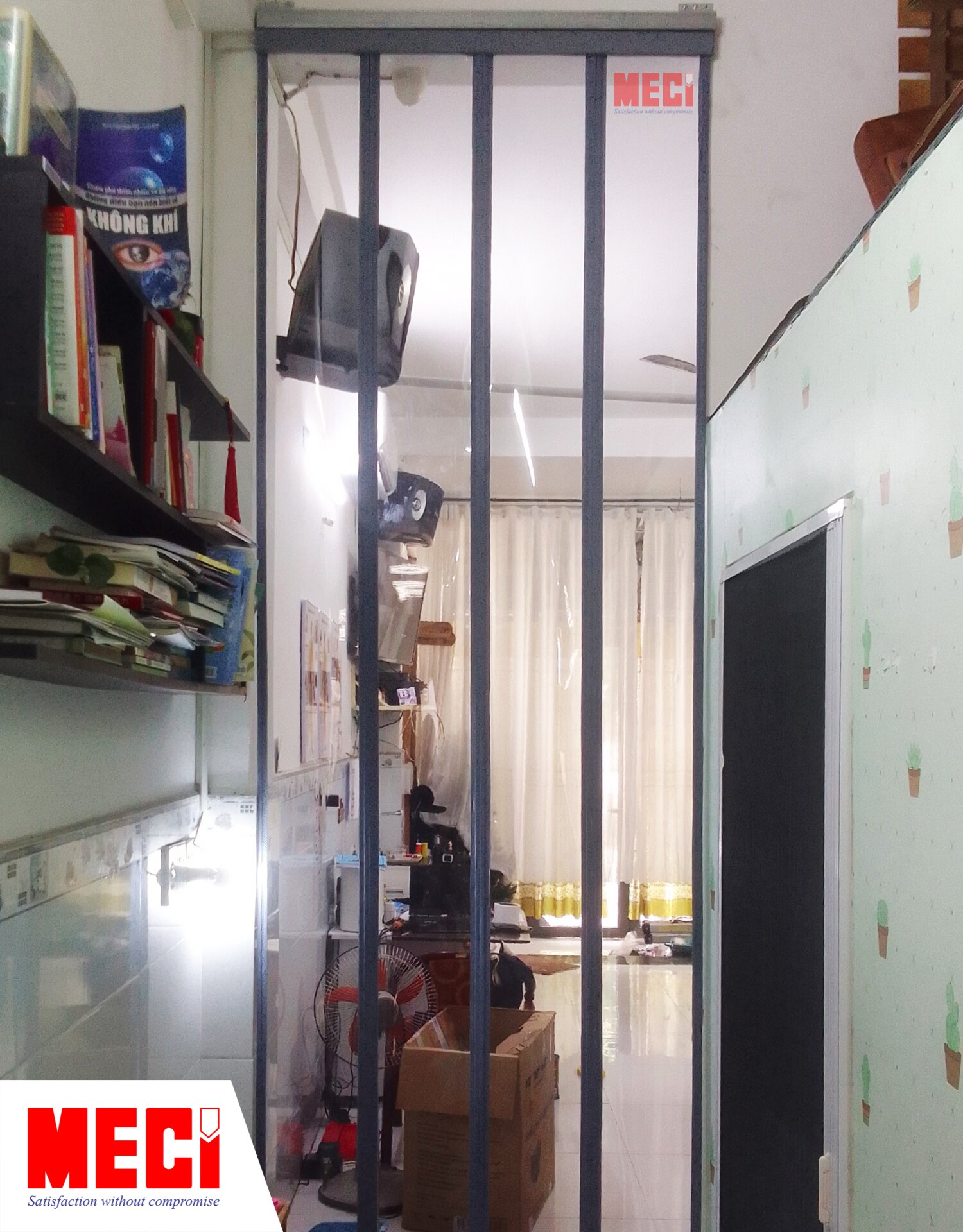 Đơn hàng rèm nhựa nam châm tại HCM cho vị trí hẹp