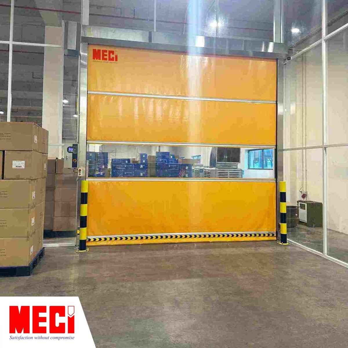cửa cuốn nhanh MECI Sài Gòn tại nhà xưởng