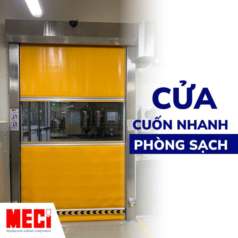 Cửa cuốn nhanh PVC màu vàng