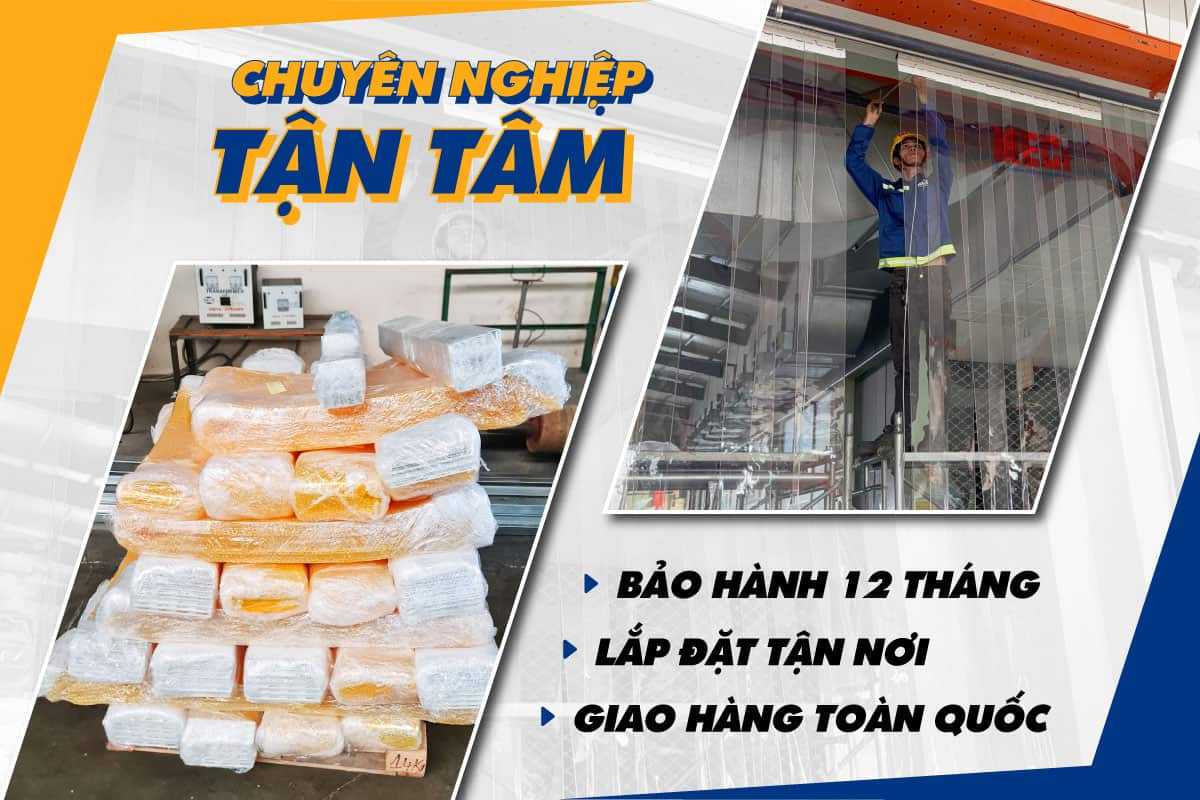 hình ảnh rèm nhựa được đóng gói cẩn thận chất chồng lên nhau, hình ảnh một kỹ thuật lắp đặt rèm nhựa PVC