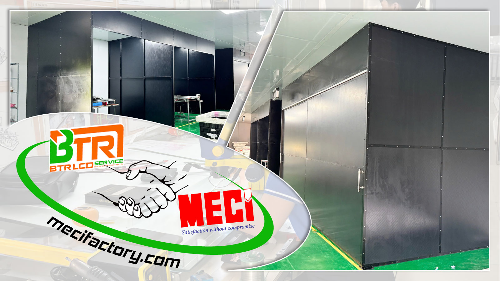 ảnh bìa của vách ngăn chống tĩnh điện cho công ty BTR LCD