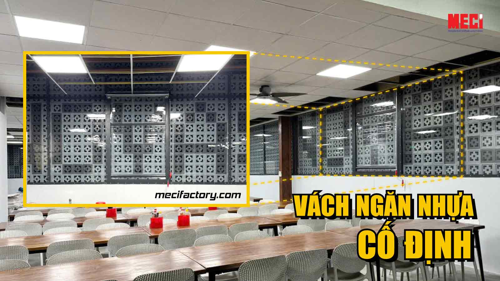 Ảnh bìa vách ngăn nhựa PVC tại Novas Ez Việt Nam