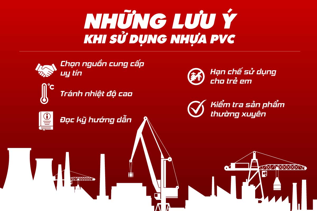 những lưu ý khi sử dụng nhựa PVC