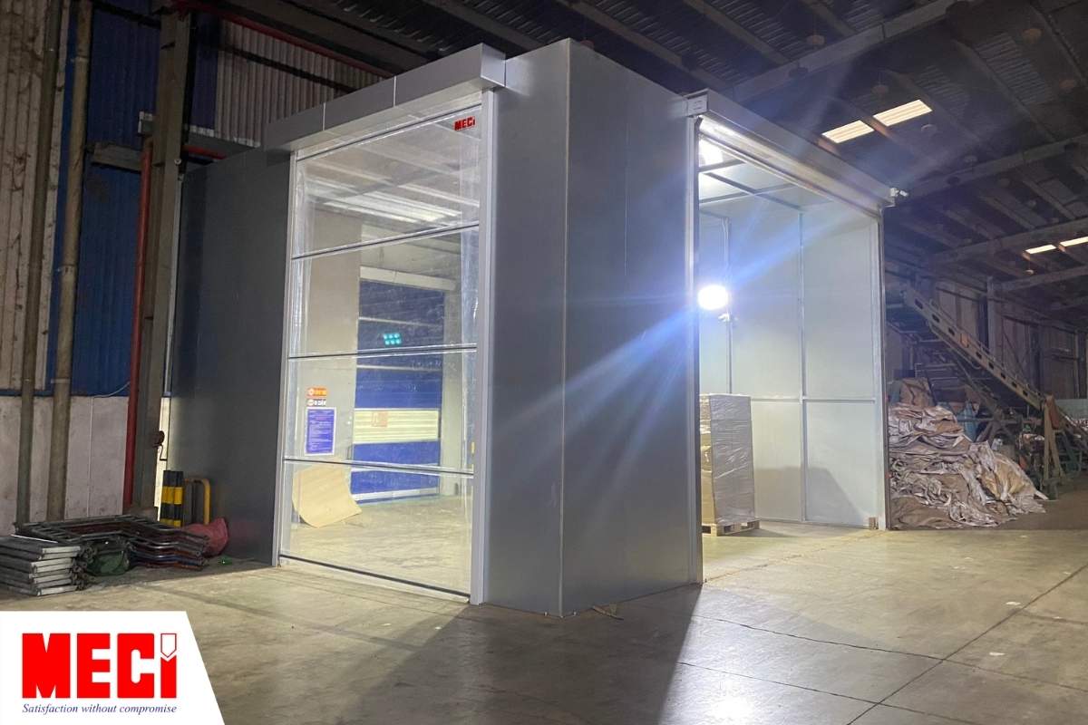 Cửa cuốn motor kết hợp bạt chống cháy - Dự án thi công tại nhà máy Olam Tiến Nga (Đồng Nai)