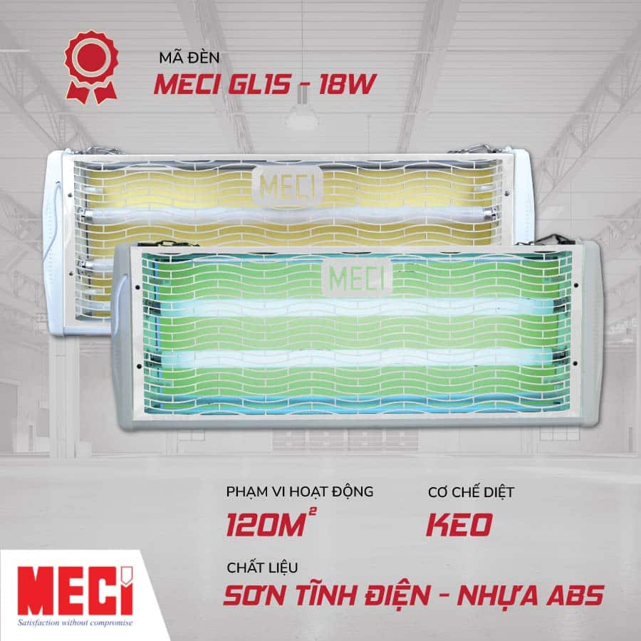 Sản phẩm Đèn diệt côn trùng MECI GL1S - 18W
