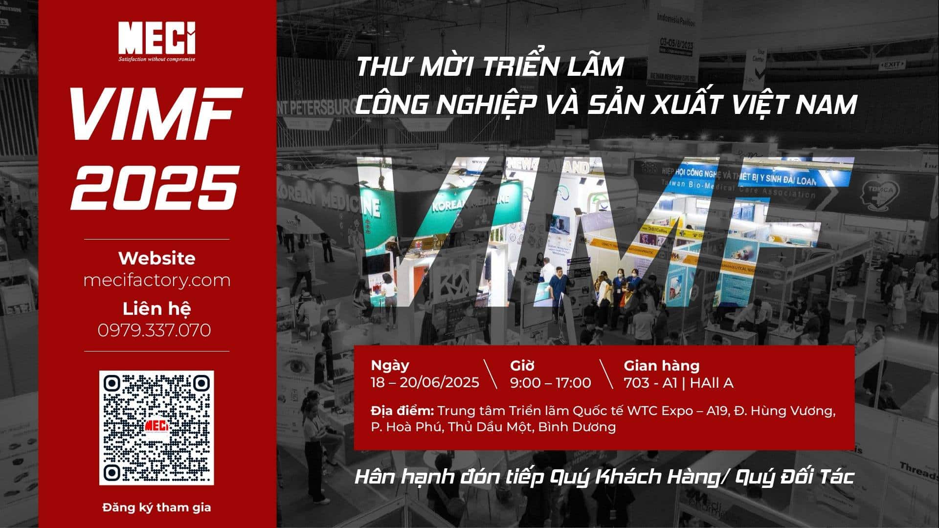 ảnh bìa của thư mời triển lãm VIMF 2025