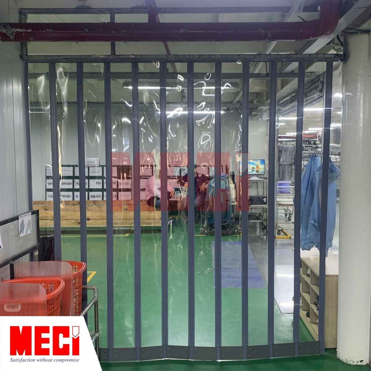 rèm nhựa nam châm meci