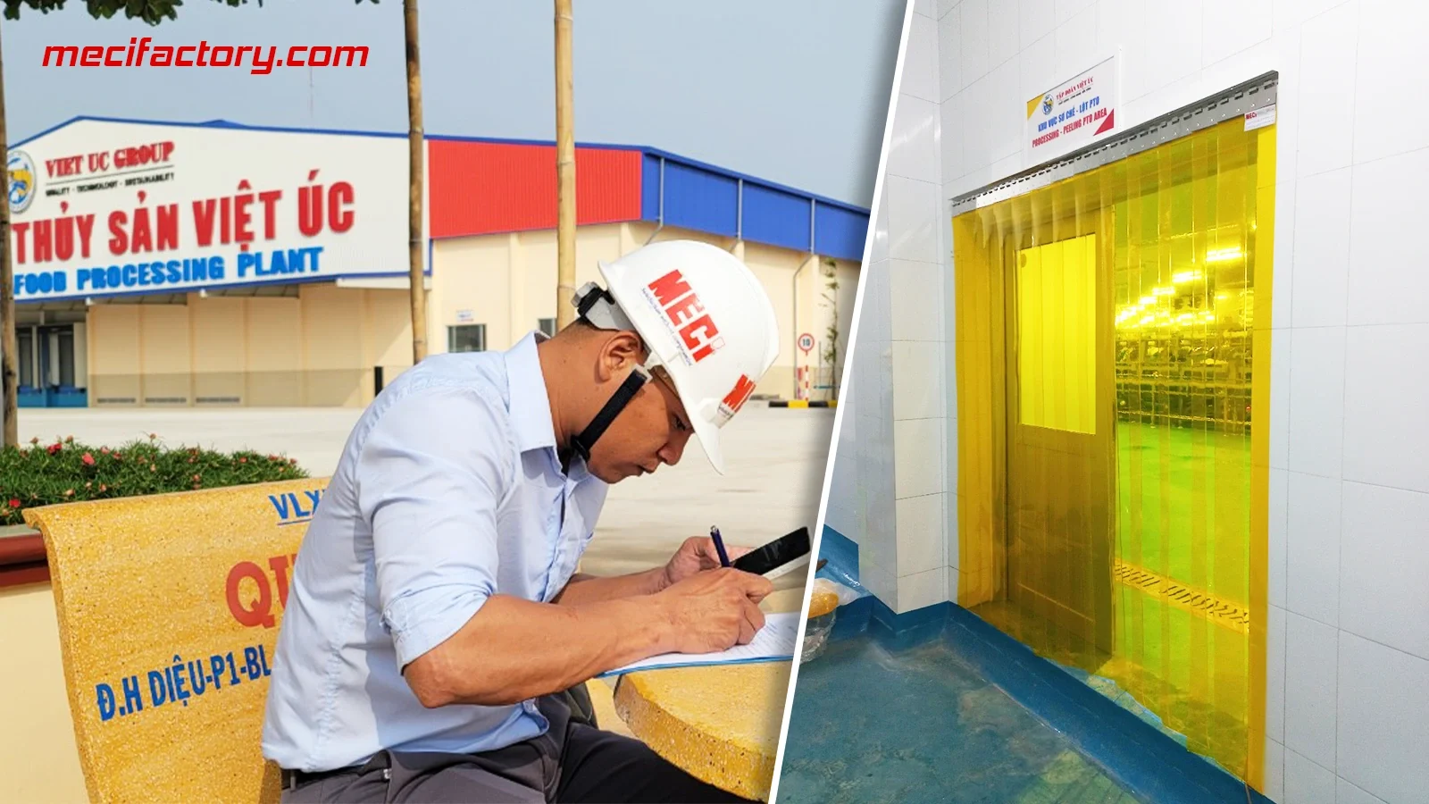 thumb của rèm nhựa PVC ngăn côn trùng tại nhà máy thủy sản Việt Úc