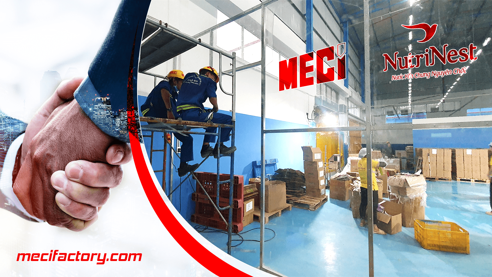 ảnh bìa của dự án lắp đặt vách ngăn nhựa cho Nutrinest