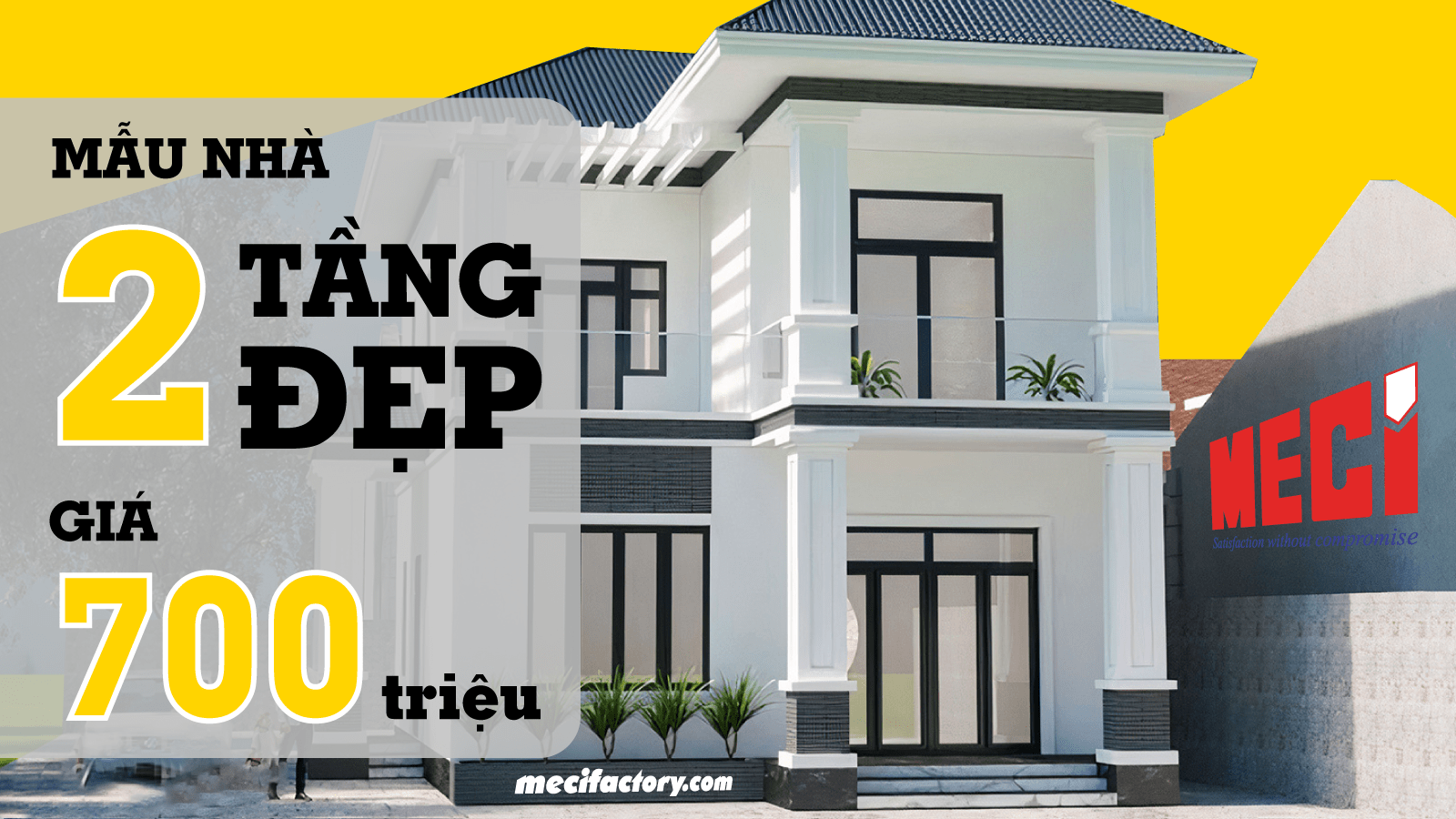 Ảnh bìa bài viết Mẫu nhà 2 tầng đẹp giá 700 triệu